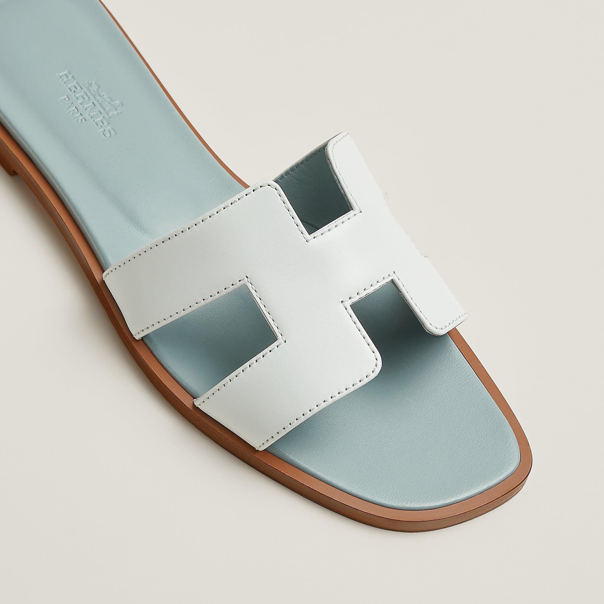 Sandales Oran Blanc : bleu glacier